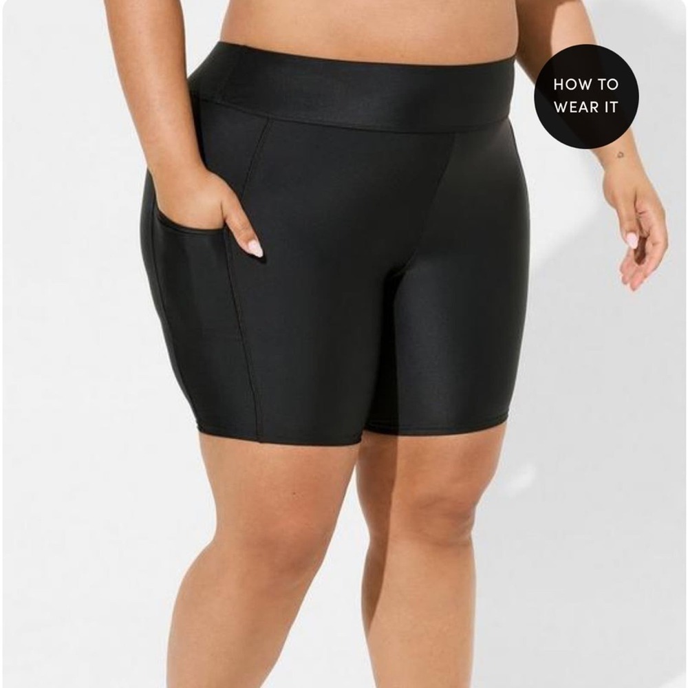 New!‎ Torrid sz 3 Swim Bathing Suit Biker Short With Pockets 3X